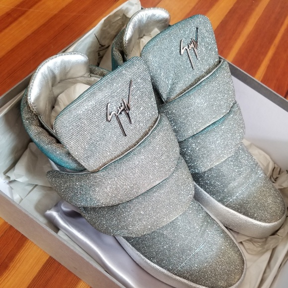 giuseppe zanotti silver sneaker